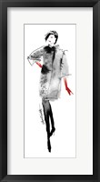 Modern Fashion II Red Crop Framed Print