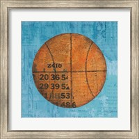 Framed Play Ball IV Blue