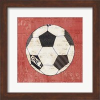 Framed Play Ball III Red