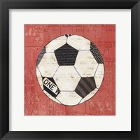 Framed Play Ball III Red