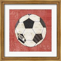 Framed Play Ball III Red