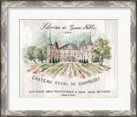 Framed 'Chateau Chambort on Wood Color' border=