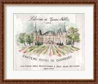 Framed Chateau Chambort on Wood Color