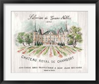 Framed Chateau Chambort on Wood Color