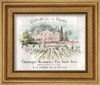 Framed 'Chateau Royalle on Wood Color' border=