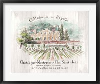 Framed Chateau Royalle on Wood Color