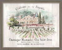 Framed 'Chateau Royalle on Wood Color' border=