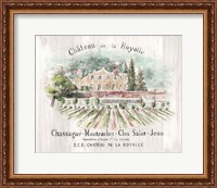 Framed Chateau Royalle on Wood Color