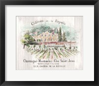 Framed 'Chateau Royalle on Wood Color' border=