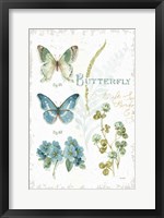 Framed My Greenhouse Botanical Butterfly