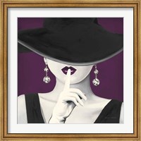Framed Haute Chapeau Purple I v2