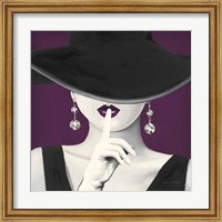 Framed Haute Chapeau Purple I v2