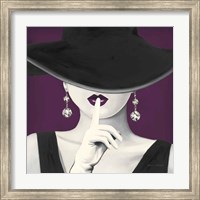 Framed Haute Chapeau Purple I v2