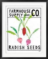 Framed Kitchen Garden Seed Packet I