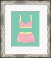 Framed 'Bathing Beauties III Pastel' border=