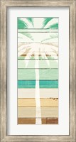 Framed Beachscape Palms IV Green