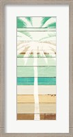 Framed Beachscape Palms IV Green
