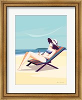 Framed South Beach Sunbather II