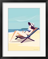 Framed South Beach Sunbather II