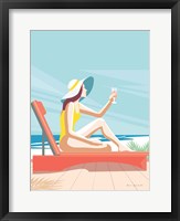 Framed South Beach Sunbather I