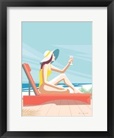 Framed South Beach Sunbather I