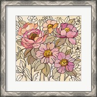 Framed 'Spring Lace Floral I' border=