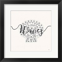 Framed 'Sea Charms III Silver' border=