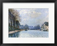 Framed View of the Canal Saint-Martin, Paris, 1870