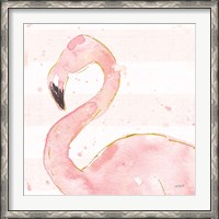 Framed Flamingo Fever III Light No Words