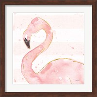 Framed Flamingo Fever III Light No Words