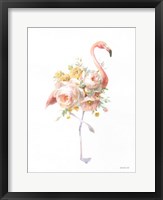 Floral Flamingo I Framed Print
