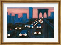 Framed Brooklyn Bridge Evening