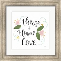 Framed Home Sweet Home III Green