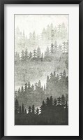 Framed Mountainscape Silver Panel III