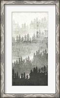 Framed Mountainscape Silver Panel III