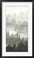 Framed Mountainscape Silver Panel II