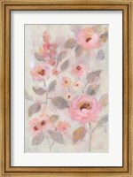 Framed Expressive Pink Flowers II