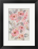 Framed Expressive Pink Flowers I