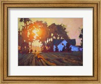 Framed Sunrise Over Farmhouse
