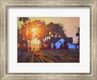 Framed Sunrise Over Farmhouse