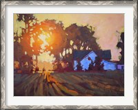 Framed Sunrise Over Farmhouse