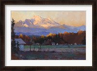 Framed Late October Light Mt. Baker