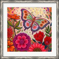 Framed Butterfly Floral