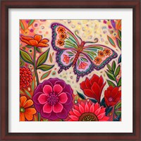 Framed Butterfly Floral