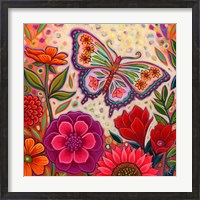 Framed Butterfly Floral