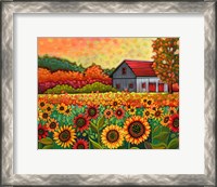 Framed Bright Sunflower Day