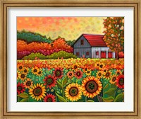 Framed Bright Sunflower Day