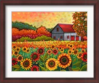Framed Bright Sunflower Day