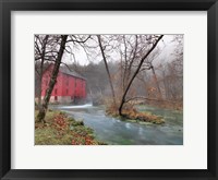 Framed Red Grist Mill