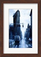 Framed West 23rd Street & 5th Avenue, rain (Flatiron Building)